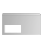 Briefumschlag DIN lang quer, haftklebend mit Fenster, einseitig 4/0 farbig bedruckt